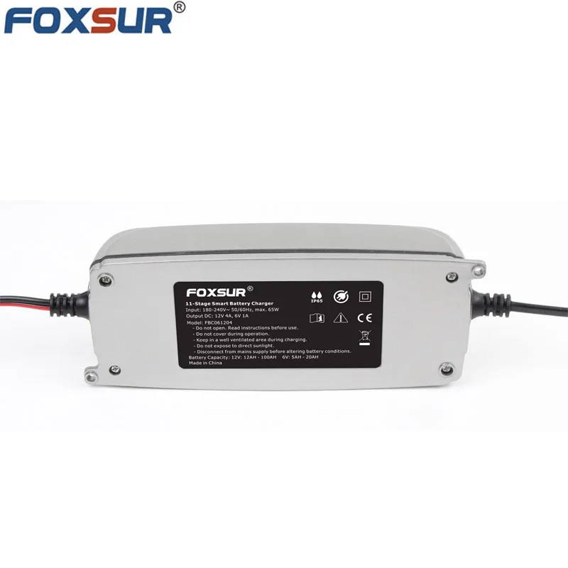 FOXSUR 6 в 12 В 11-stage с ЖК-дисплеем автомобильное зарядное устройство