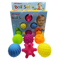 6pcsset baby toy ball set devp babys tactile senses toy touch hand ball toys baby training ball massage soft ball la894335