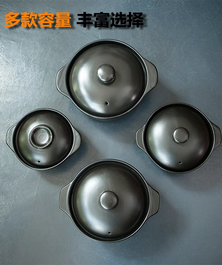 

Casserole high temperature resistant jars soup ceramic small casserole soup pot stew pot fire home gas clay pot rice soup pot