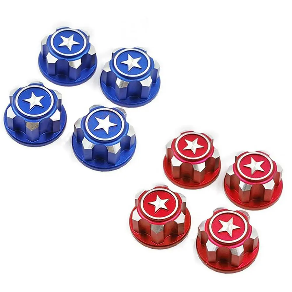 4PCS Wheel Hub Nut CNC Alloy 17MM Dustproof Non-slip RC Car Accessories For Traxxas X-maxx Summit E-Re vo | Игрушки и хобби