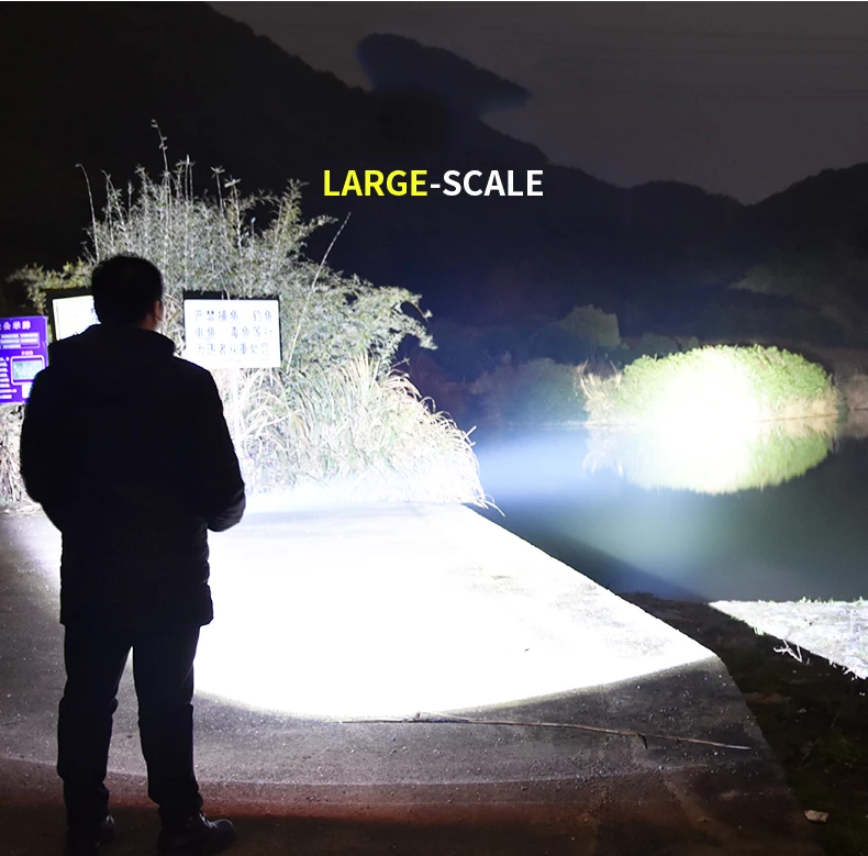 

20000LM 4 Core XHP50 Super Bright LED Flashlight Lamp Beads Waterproof Zoomable Torch Suitable for Adventure, Camping, Cycling