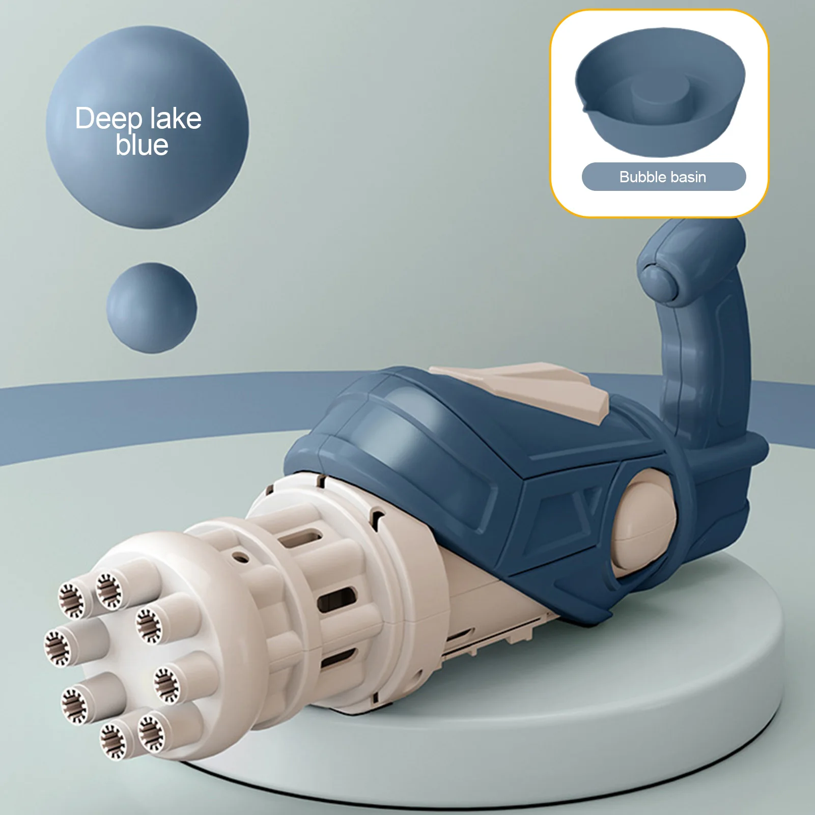 Gatling-pistola de burbujas de 8 agujeros para ni&ntilde;os, juguetes de verano, m&aacute;quina autom&aacute;tica de burbujas de agua y jab&oacute;n para ni&ntilde;os peque&ntilde;os, interior y exterior, boda, novedad-3
