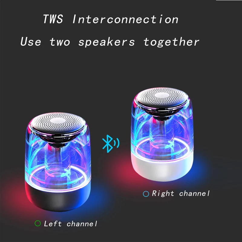 Беспроводной Bluetooth динамик TWS с ярсветильник домашний кинотеатр звуковая система
