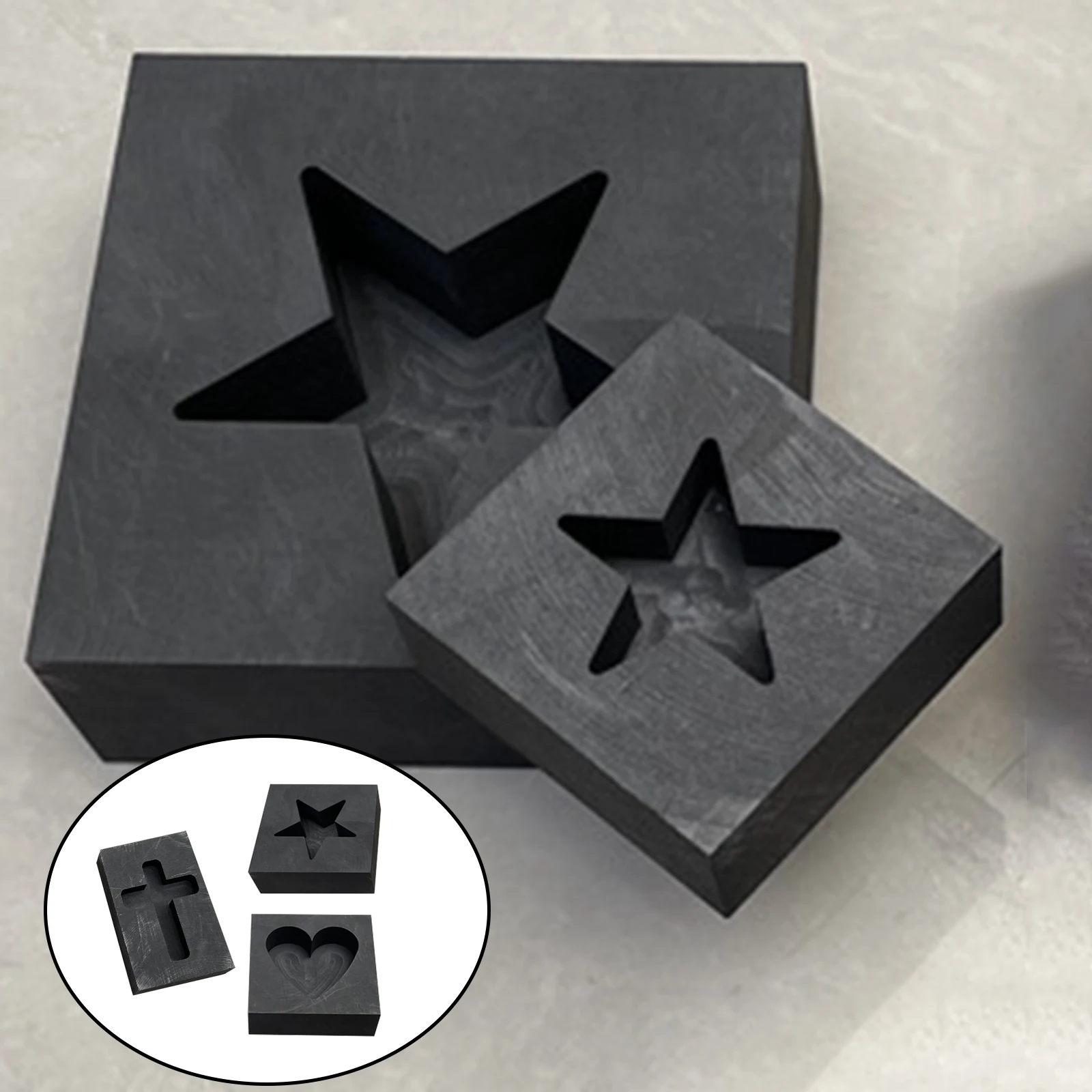 

Графитовая форма для слиток, тигель для плавки медных отходов, ювелирных изделий, небольшой крест