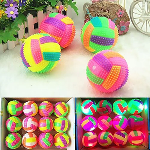 Pelota de erizo de masaje que cambia de Color, juguete para chico de voleibol-5