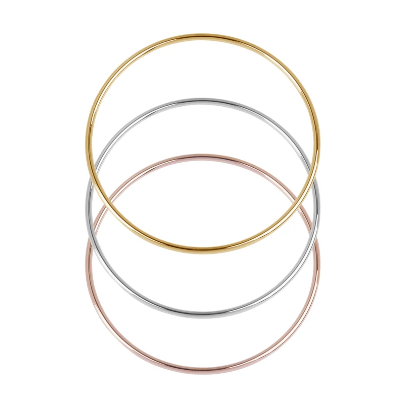 Модное кольцо из нержавеющей стали браслеты розового цвета: золотистый