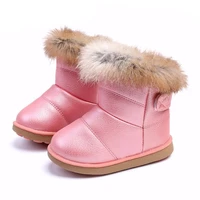 high quality children warm boots boys girls winter snow boots with fur 1 6 years kids snow boots children soft bottom shoes