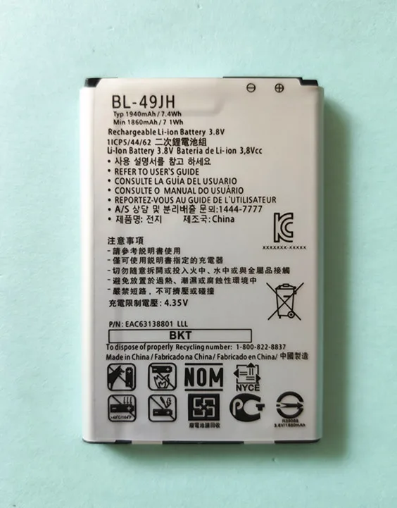 BL 49JH Аккумулятор для LG K3 LS450 K4 K120 Spree K121 K130 k120e K130e 1940 мАч bl 49jh|Аккумуляторы мобильных