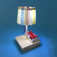creative paper table lamp bedroom bedside lamp decor desk lamp science experiment kids education toy
