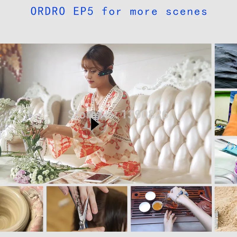 Ordro мини-видеокамера EP5 plus 1080P WiFi цифровая видеокамера с функцией дистанционного управления, водонепроницаемый велосипедный регистратор ручной работы