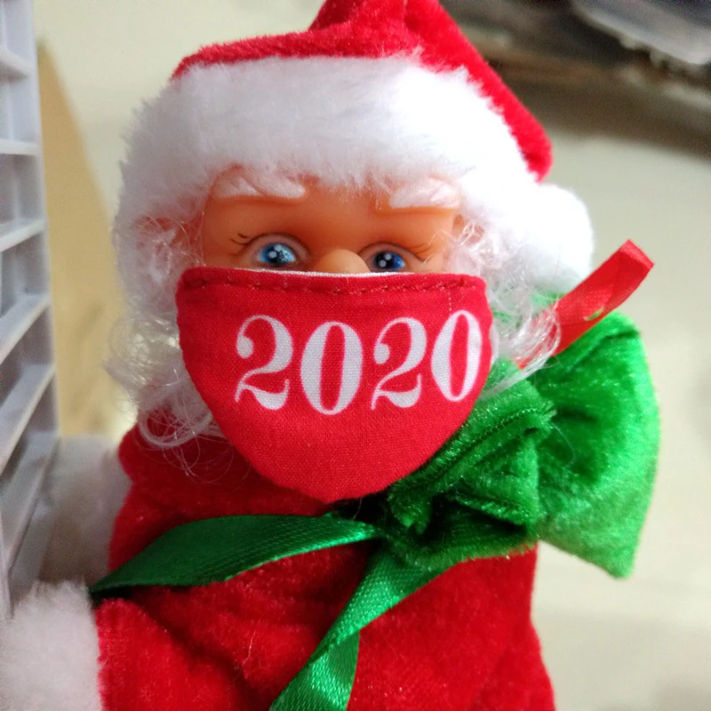 

Electric climbing ladder Santa Claus Christmas climbing plush doll toy hanging ornaments christmas decorations 2021 in stock