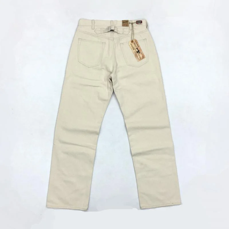 

Vintage Men's 13oz Calico Jean Denim Pants Overalls Straight Casual Suit Trouser