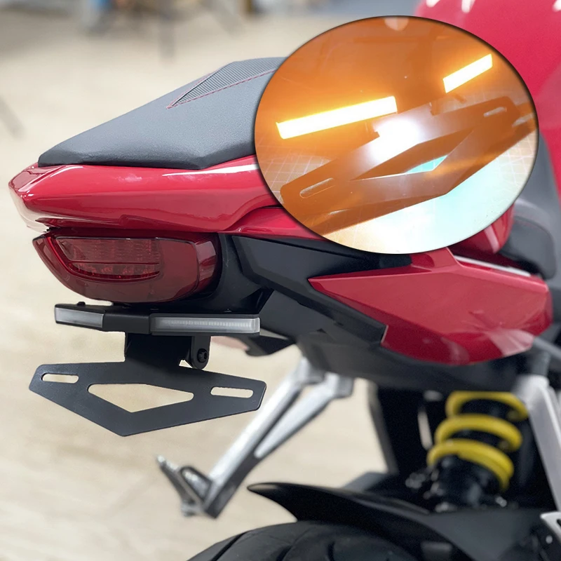 

Складной задний фонарь для мотоцикла HONDA CB650R CBR650R 2019-2022, стоп-сигнал, сигналы поворота, встроенный СВЕТОДИОДНЫЙ кронштейн для номерного знак...