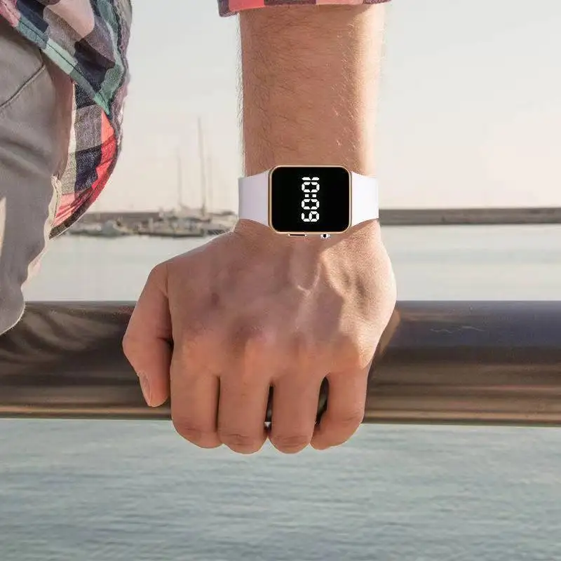 

Sport Digital Watch Women Men Square LED Watch Silicone Electronic Watch Women's Watches Clock relogio feminino digital reloj