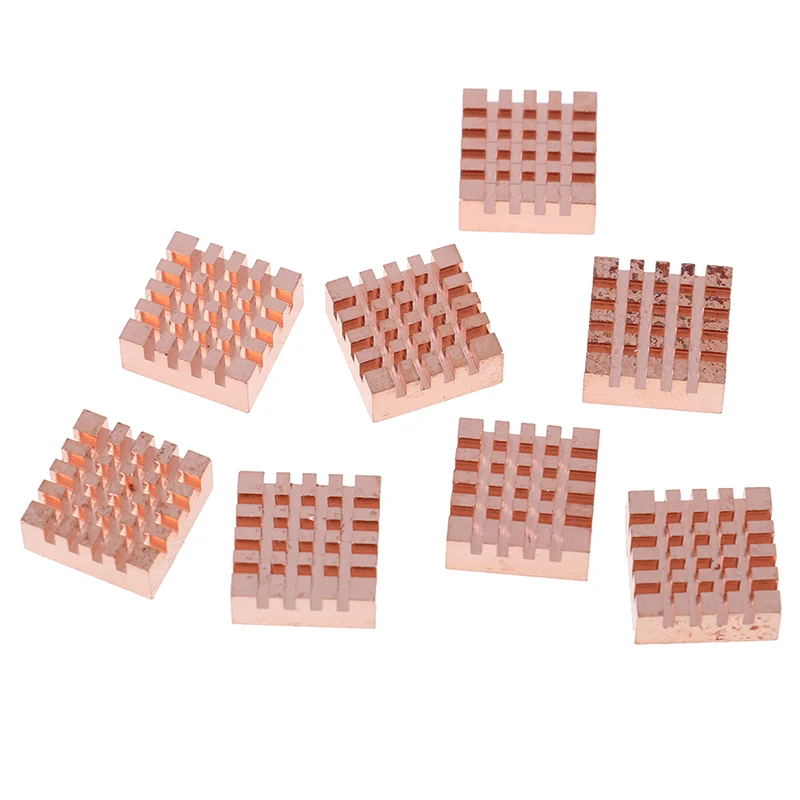 

Hot sale 8pcs/set Copper Cooling Pad Heat Sink Heatsink For laptop mainboard Graphics card Copper Radiator Cooler Kit