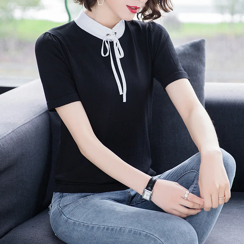 

T Shirt Women Clothes 2019 Black Fashion Tee Top Fashion Cotton Ladies Tee blue Shirt