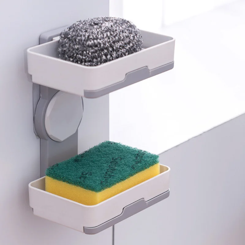 

Creative Double-layer Convenient Cleaning Soap Box Single Double-layer No Punching Bathroom Soap Storage Rack