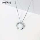 Новинка, креативное художественное украшение WYEAIIR Стразы в виде метеоритного сада, звезд, Луны, серебристая цепочка до ключиц, Женское Ожерелье