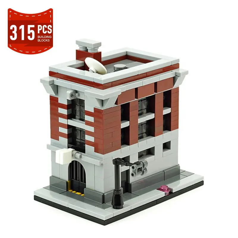 

City Firehouse Headquarters Ghostbusters Building Blocks Set Movie Scene Architecture Brick MOC-10967 Toys for Children