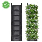 6 карманов, 100*30 см, вертикальная фоторамка цветочных горшков, водонепроницаемое настенное крепление, Фотосумка для помещений и улицы