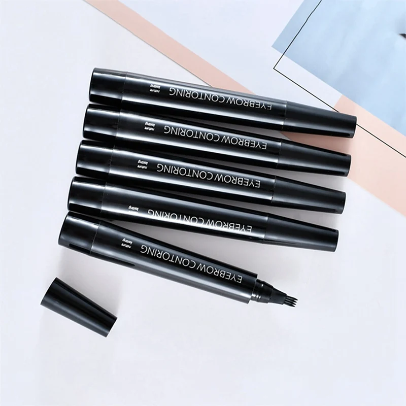 Карандаш для бровей тонкий 4 кончика карандаш стойкий водостойкий татуировки