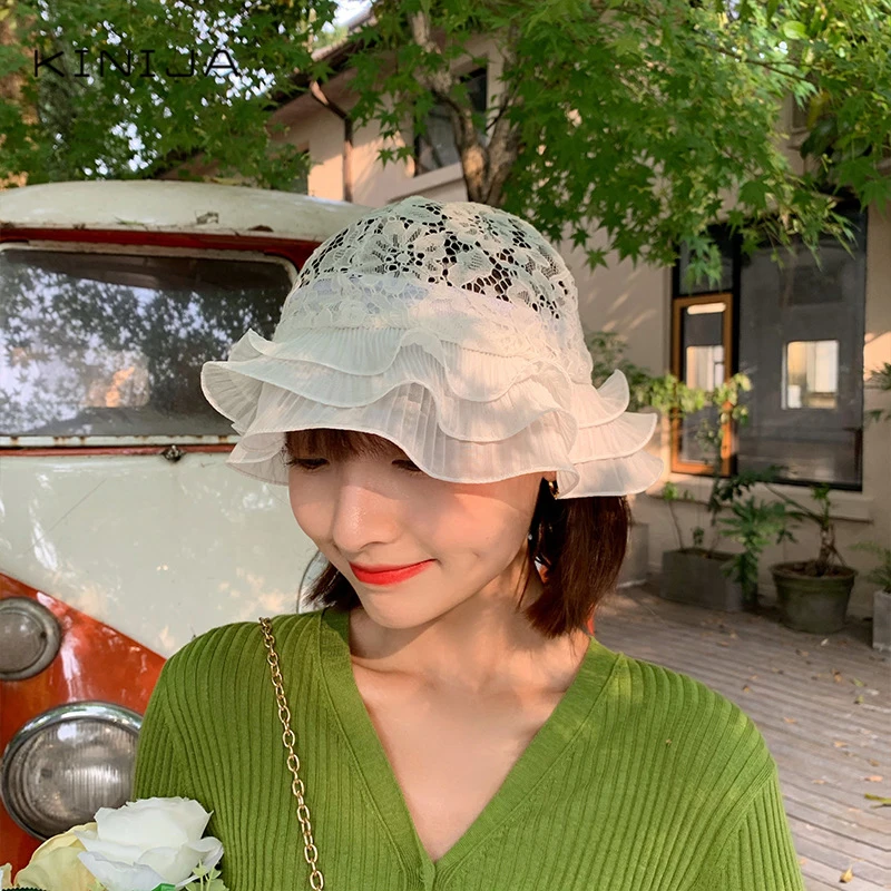 Женская летняя кружевная шляпа в Корейском стиле | Аксессуары для одежды