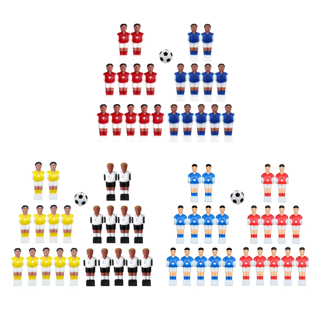 

22pcs Foosball Man Table Guys Man Soccer Player Miniature Football Players Part with Ball Game Indoor Entertainment Parts Accs