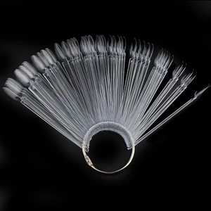 Набор акриловых накладных ногтей, 50 шт., овальная клеевая глина