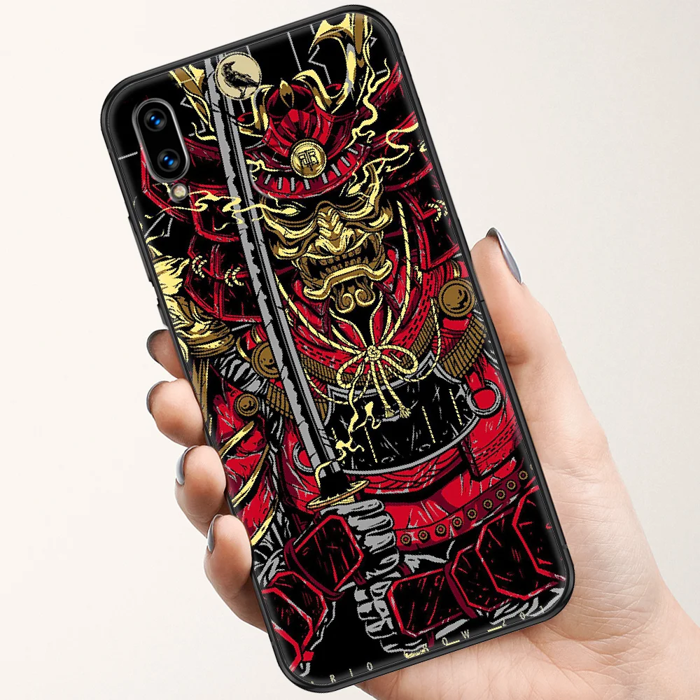 Чехол для телефона с японской маской Oni samurai Huawei Honor 6A 7A 7C 8A 8X 8 9 9X 10 10i 20 Lite Pro black art prime
