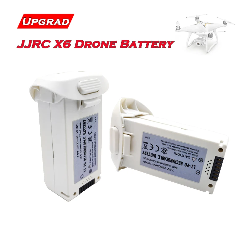 Upgrade Original X6 4K RC Drone Battery 7.6V 2500mAh for New JJRC X6 4k FPV RC Drone Quadcopter Parts Lipo Battery RC Accessorie