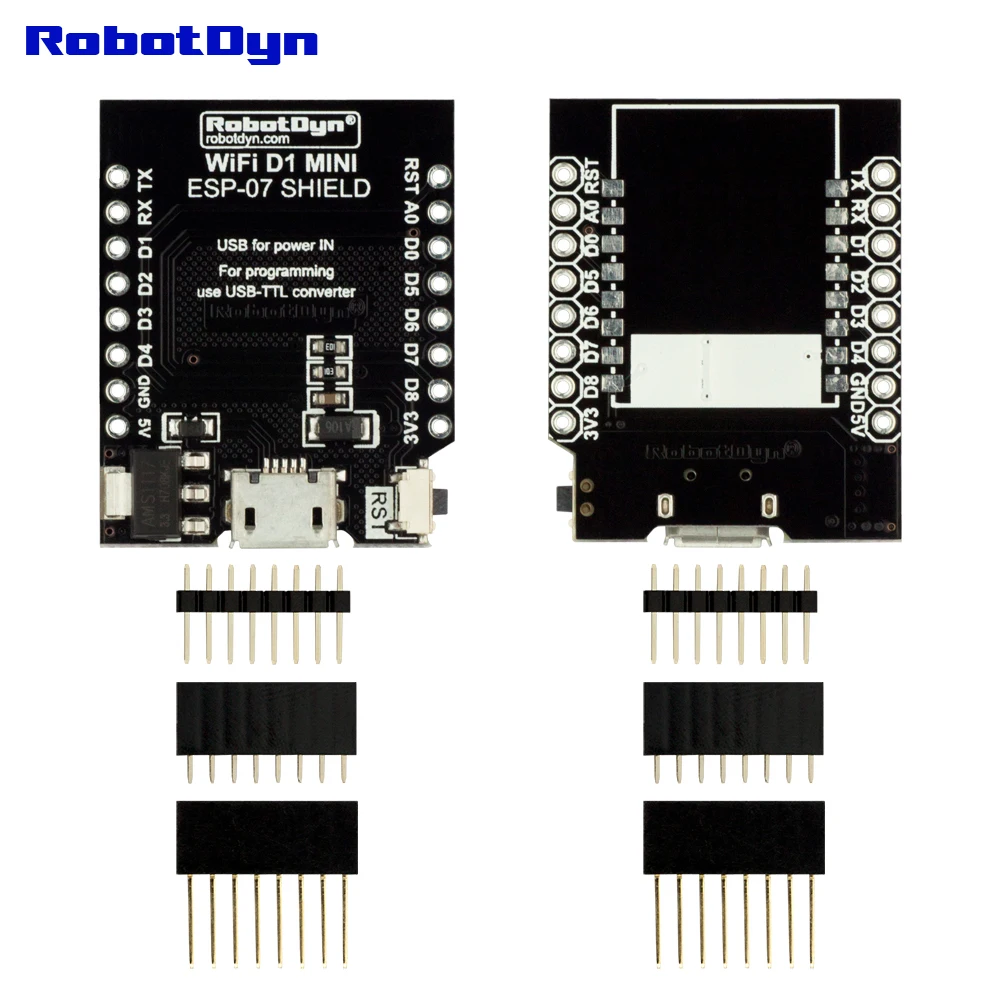 RobotDyn WIFI D1 mini ESP 07 Shield с набором контактных разъемов совместимых Arduino плата Wi Fi ESP8266