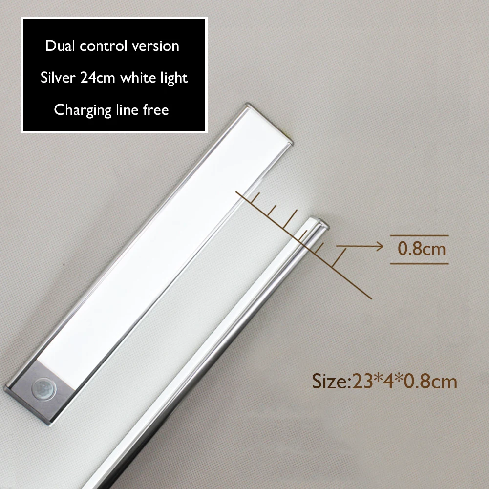 

3W DC3.7V Ultra-thin LED Cabinet Lamp Bedside Stair Induction Night Light