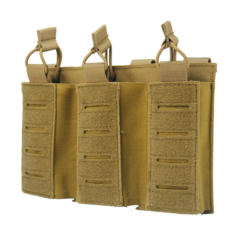 

Tactical Molle Mag Pouch Edc Magazine Pouch Elastic Open-Top Triple Mag Pouch Holder Carrier For M4 M14 M16 AK AR .
