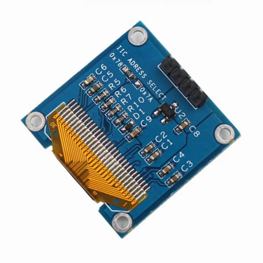 0 96 &quotжелтый синий/белый I2c IIC Серийный светодиодный ЖК модуль 128X64 для Arduino дисплей