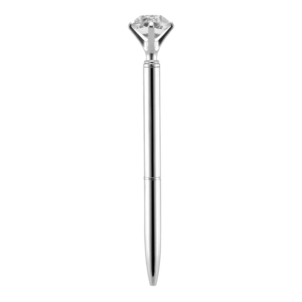 

Luxury Portable Big Crystal Pen Diamond Ballpoint Pens Stationery Ballpen Home Office School Supplies Drop Shipping Wholesale