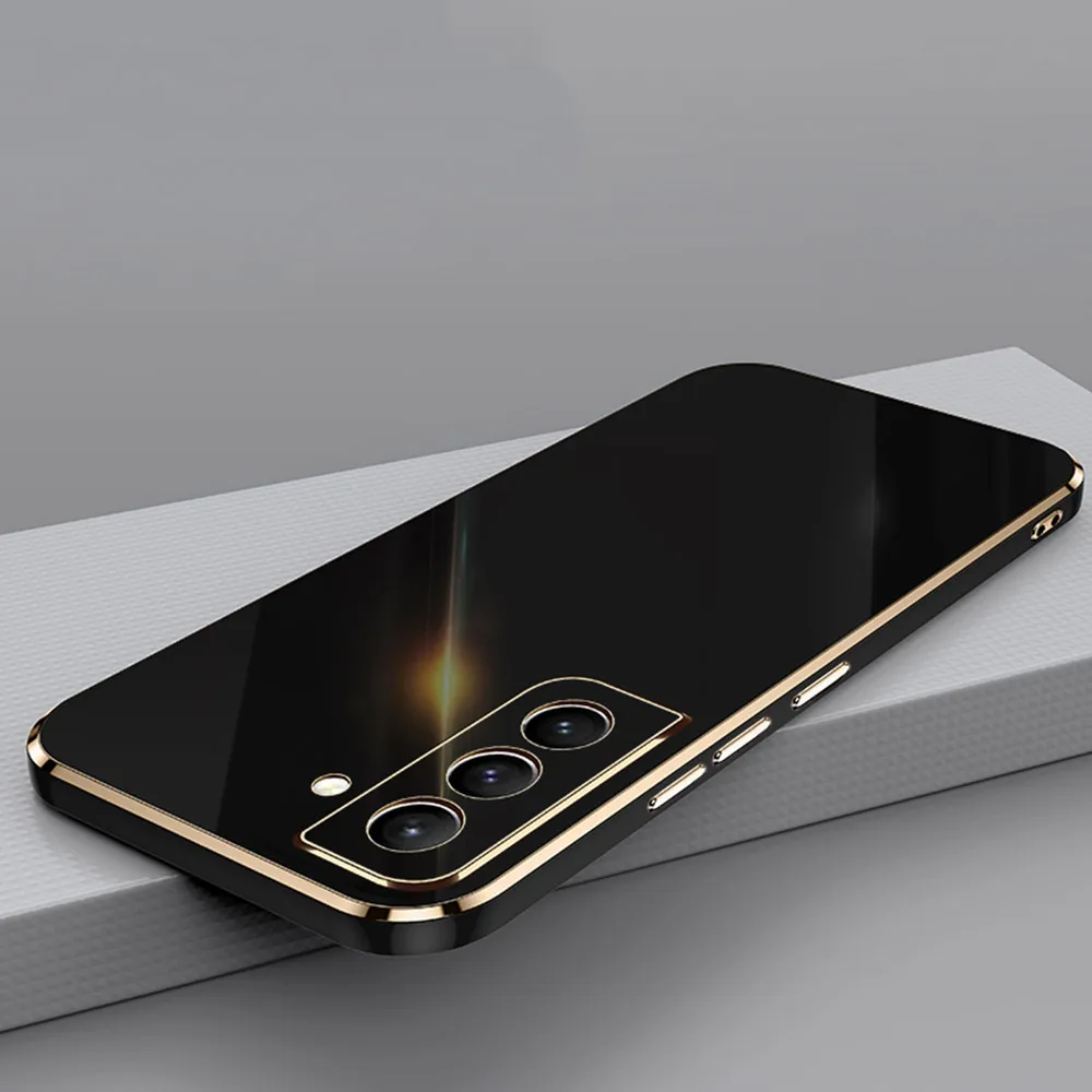 anti knock plated phone case for samsung s21 ultra plus s20 fe full cover case for samsung s22 ultra plus shockproof thin coque free global shipping