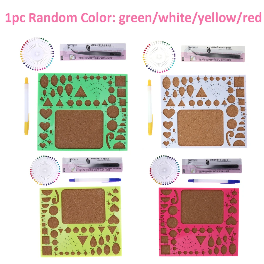 random color 1 Набор крафт-картона DIY бумага для квиллинга шаблон набор инструментов бумага ремесленный шаблон доска Пинцет картон Скрапбукинг - Цвет: random color