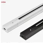 Светодиодный Трек Светильник железнодорожных 0,5 м 1 м черный белый алюминий 2-проводной системы трек светильник Универсальный трек для spotligh Освещение в помещении светильник Инж