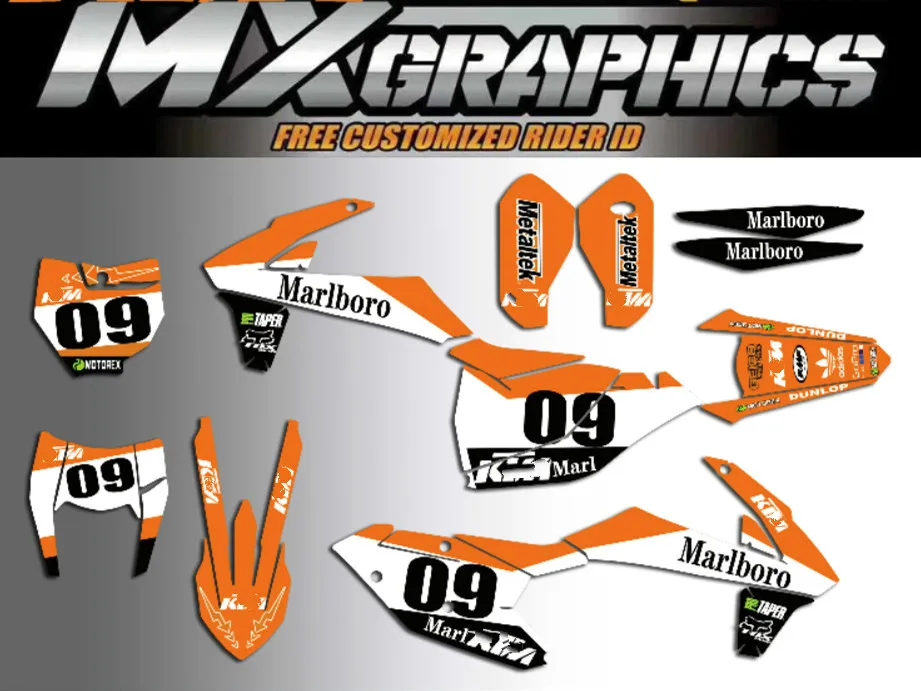 Мотоцикл Графический фон Наклейка для KTM 125 250 300 350 450 SX SXF XC XCF EXC EXCF XCW
