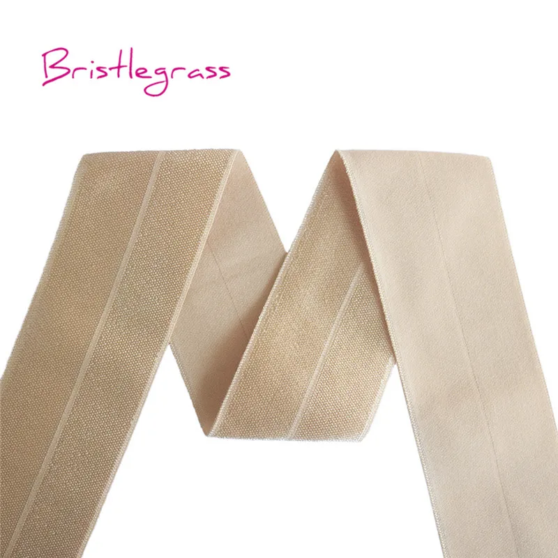 BRISTLEGRASS 5 ярдов 1-1/" 40 мм Блестящий враг складной эластичный спандекс атласная лента для волос галстук платье с повязкой кружевной отделкой DIY шитье ремесло