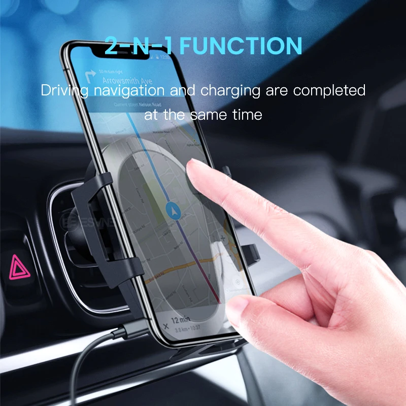 Автомобильное беспроводное зарядное устройство BAPICK для iphone 11 Pro Max Samsung