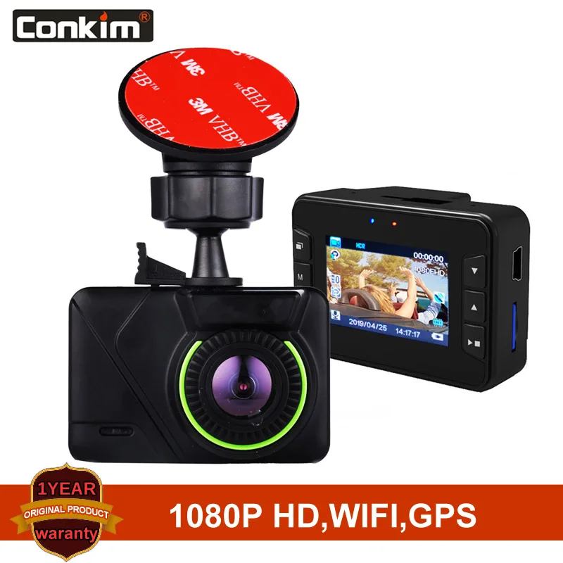

Conkim Mini Car DVR GPS WIFI Novatek 96658 Dashcam Full HD 1080P Car Cameras 1.5 IPS Screen Car dvrs Dash cam