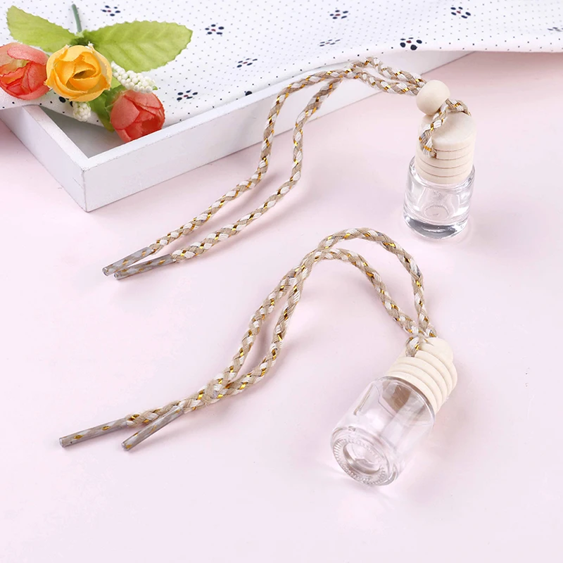 

1PC Car Empty Clear Perfume Glass Bottle Pendant Auto Interior Home Ornament