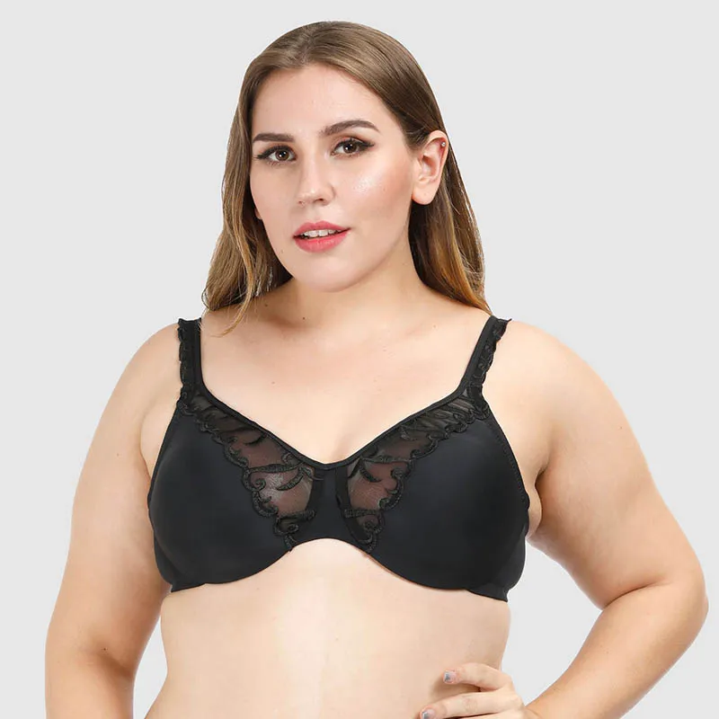 Бюстгальтер размера плюс ультра тонкий минимайзер Бюстгальтеры на косточках