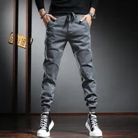 fashion gray cotton casual pants men sport joggers streetwear slim fit trousers mens