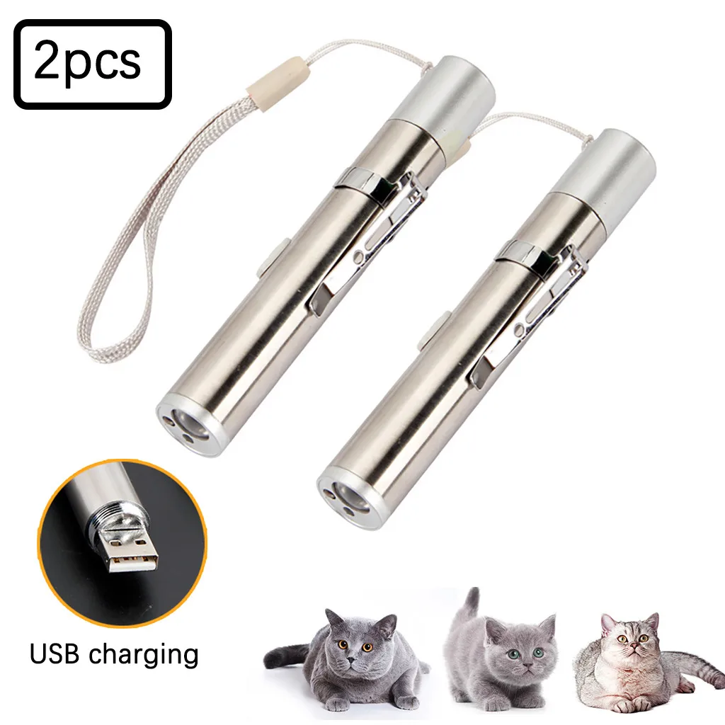 

Funny Laser Pet Cat Toy 5MW Red Dot Laser Light Toy Creative Laser Sight Pointer Laser Pen Interactive Toy LED USB UV Flashlight