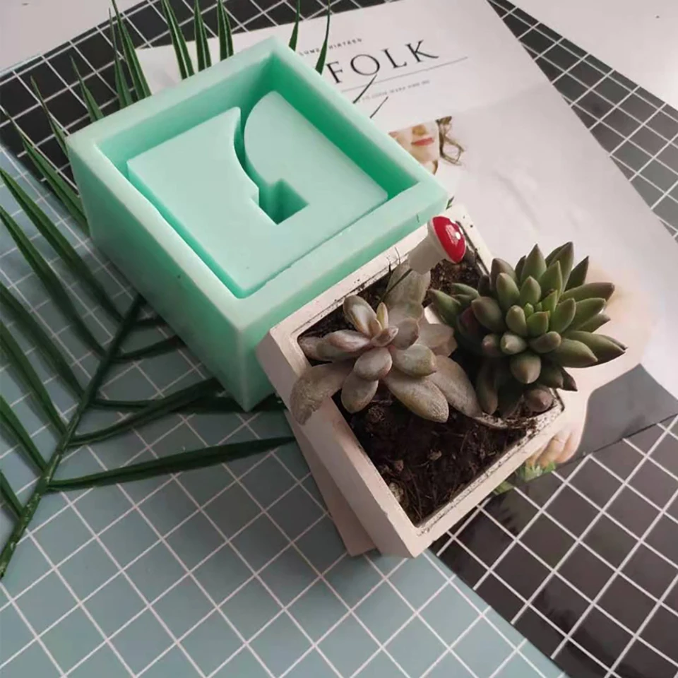 3 вида стилей силиконовые бетонные формы цементная Штукатурная смесь цветок