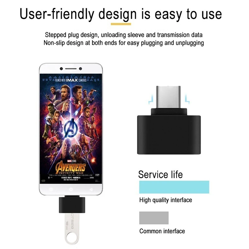Адаптер Type C OTG для геймпада мыши и клавиатуры конвертер типа U disk Samsung S10 S9 S8 Plus