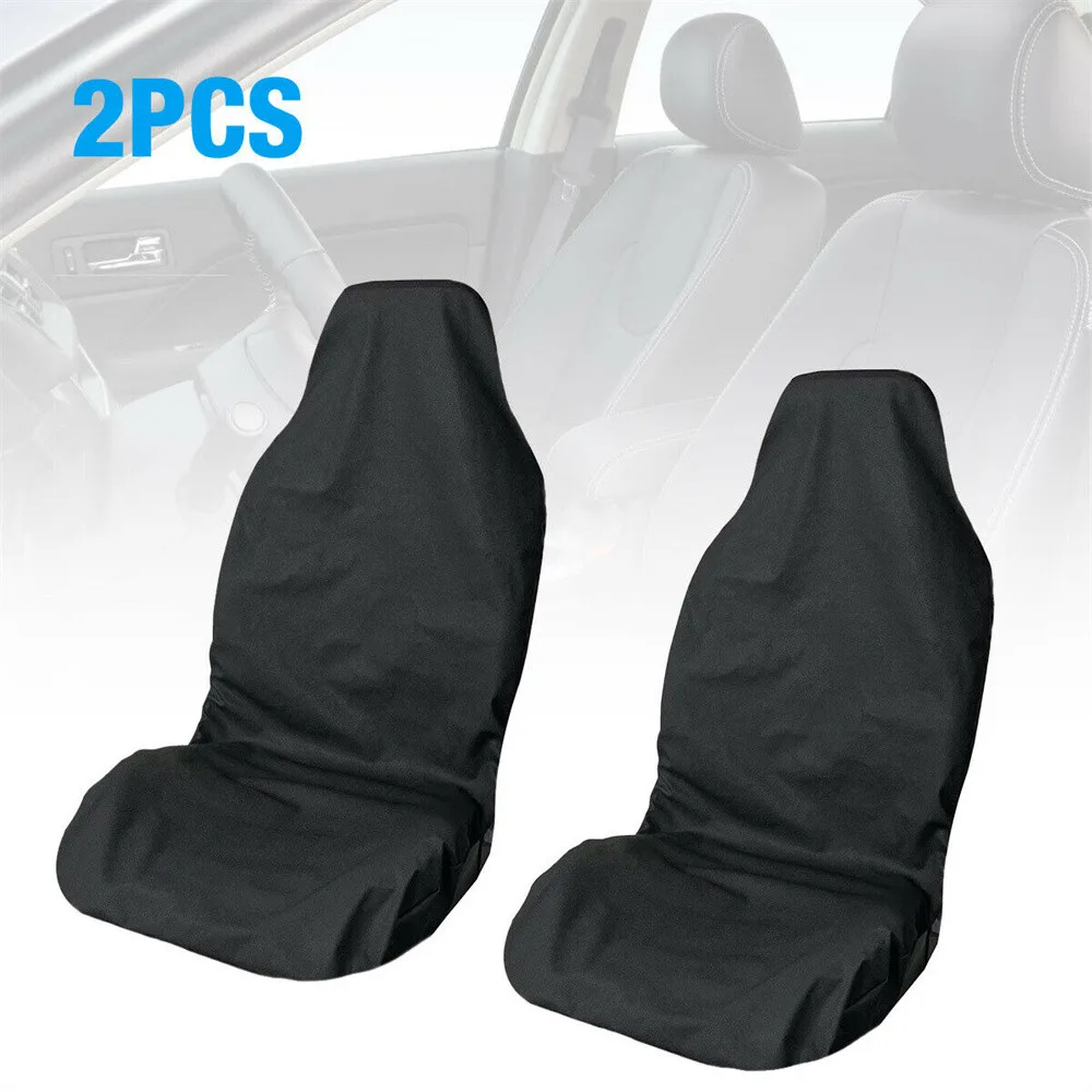 

2Pcs Front Car Seat Covers Nylon PVC Coating Universal Fit Most Car SUV Car Accessories Car Seat Cover For Toyota
