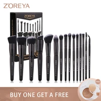 zoreya brand soft synthetic bristles makeup brush set eye make up tool cruelty black blending crease foundation brushes box gift